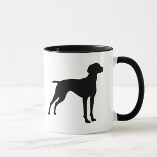Vizsla HundeSilhouette (Schwarzes) Tasse