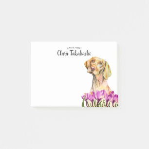 Vizsla Hundsveilchen-Blume   addieren Ihren Namen Post-it Klebezettel