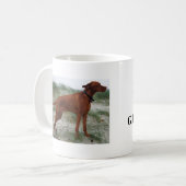 VIZSLA - ICH GEHE NÜSSE FÜR INGWER-WELPEN! KAFFEETASSE (Vorderseite Links)
