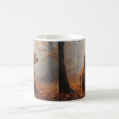 Vizsla im Herbst Leaves Fall Inspiriert Kaffeetasse (Mittel)