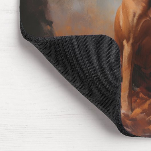 Vizsla im Herbst Leaves Fall Inspiriert Mousepad (Ecke)