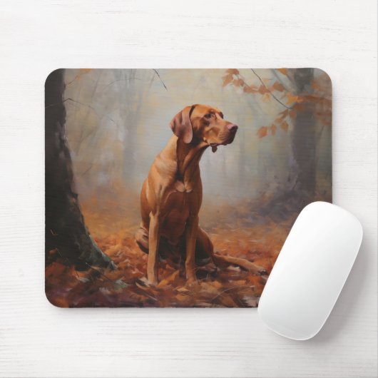 Vizsla im Herbst Leaves Fall Inspiriert Mousepad (Mit Mouse)