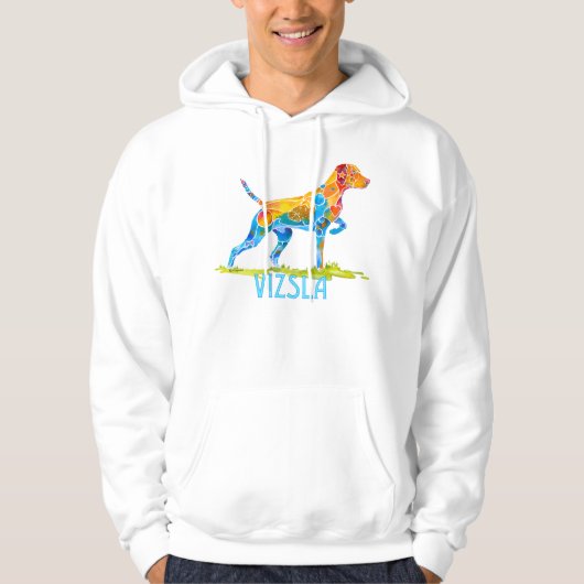 VIZSLA im PUNKT in den klaren Farben Hoodie (Vorderseite)