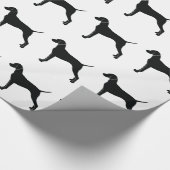 Vizsla in der Silhouette Geschenkpapier (Ecke)
