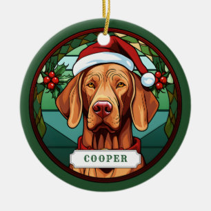 Vizsla Keramik Circle Ornament