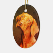 Vizsla Keramik Ornament (Links)
