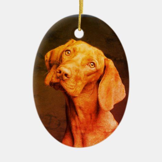 Vizsla Keramik Ornament (Vorne)