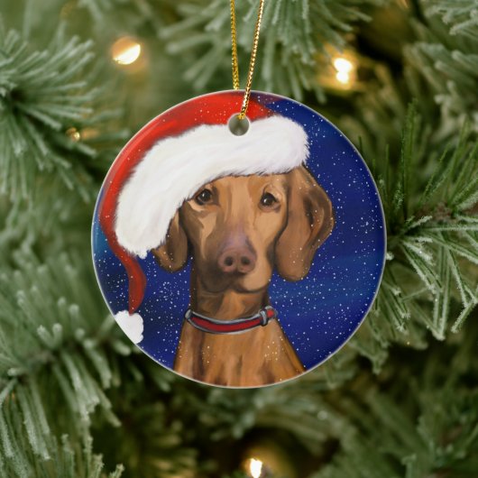 Vizsla Keramik Ornament (Baum)