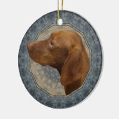 Vizsla Keramik Ornament (Links)