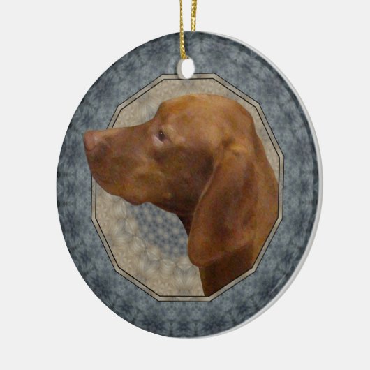 Vizsla Keramik Ornament (Links)
