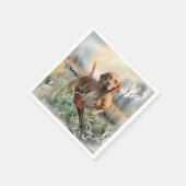 Vizsla , Kunst Serviette (Ecke)