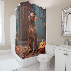 Vizsla-Kürbisse Halloween Gruselig Duschvorhang