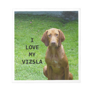 Vizsla Liebe mit Bild Notizblock