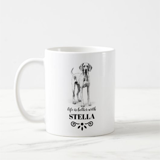 Vizsla Life ist mit dem benutzerdefinierten Dogenn Kaffeetasse (Links)
