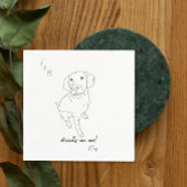 vizsla Linie zeichnend Wedding Cocktail Napkins Serviette