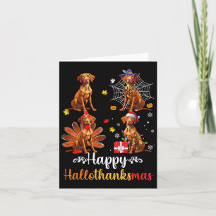 Vizsla Lover Halloween Frohe Weihnachts-Happy Hall Karte