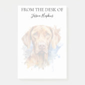 Vizsla Lover Monogrammed Dog Post-it Klebezettel (Vorderseite)