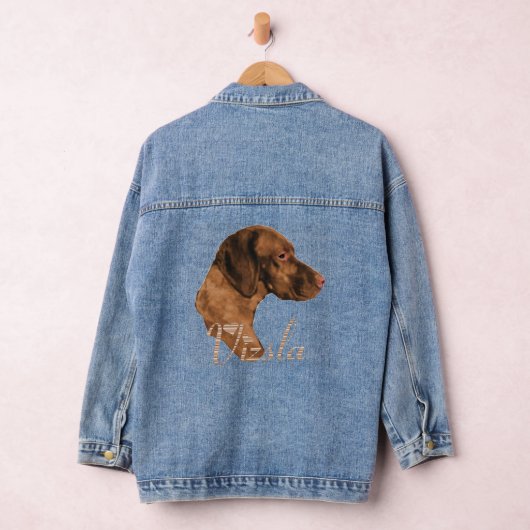Vizsla Lovers Geschenke Jeansjacke (Hangar)