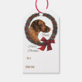 Vizsla Lovers Weihnachten Geschenkanhänger (Vorderseite)