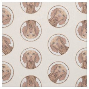 Vizsla Malerei Goldener Rust Niedliche Original Hu Stoff