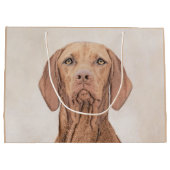 Vizsla-Malerei - Niedliche Hundekunst Große Geschenktüte (Rückseite)