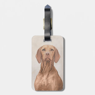 Vizsla-Malerei - Niedliche Original Hunde Kunst Gepäckanhänger