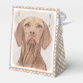 Vizsla-Malerei - Niedliche Original Hunde Kunst Geschenkschachtel (Rückseite)