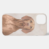 Vizsla-Malerei - Niedliche Original Hunde Kunst iPhone Hülle (Rückseite (Horizontal))