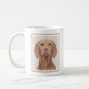 Vizsla-Malerei - Niedliche Original Hunde Kunst Kaffeetasse