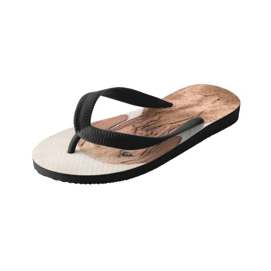 Vizsla-Malerei - Niedliche Original Hunde Kunst Kinderbadesandalen (Schrägansicht)