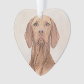 Vizsla-Malerei - Niedliche Original Hunde Kunst Ornament (Vorderseite)