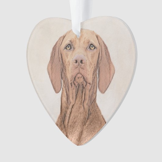 Vizsla-Malerei - Niedliche Original Hunde Kunst Ornament (Vorderseite)