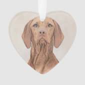 Vizsla-Malerei - Niedliche Original Hunde Kunst Ornament (Vorderseite)