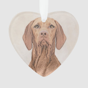 Vizsla-Malerei - Niedliche Original Hunde Kunst Ornament