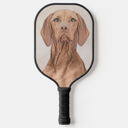 Vizsla-Malerei - Niedliche Original Hunde Kunst Pickleball Schläger (Vorderseite)