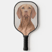 Vizsla-Malerei - Niedliche Original Hunde Kunst Pickleball Schläger (Rückseite)