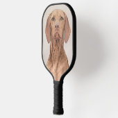 Vizsla-Malerei - Niedliche Original Hunde Kunst Pickleball Schläger (Links)