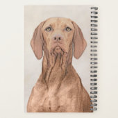 Vizsla-Malerei - Niedliche Original Hunde Kunst Planer (Rückseite)