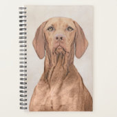 Vizsla-Malerei - Niedliche Original Hunde Kunst Planer (Vorderseite)