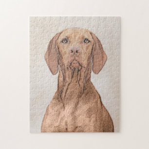Vizsla-Malerei - Niedliche Original Hunde Kunst Puzzle