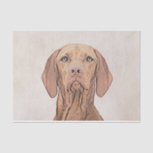 Vizsla-Malerei - Niedliche Original Hunde Kunst Seidenpapier