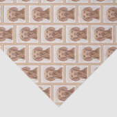 Vizsla-Malerei - Niedliche Original Hunde Kunst Seidenpapier (Ausschnitt)