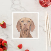 Vizsla-Malerei - Niedliche Original Hunde Kunst Serviette (Beispiel)