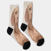 Vizsla-Malerei - Niedliche Original Hunde Kunst Socken (Rechts)
