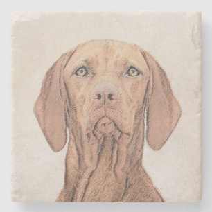 Vizsla-Malerei - Niedliche Original Hunde Kunst Steinuntersetzer