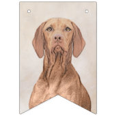 Vizsla-Malerei - Niedliche Original Hunde Kunst Wimpelkette (Zweite Fahne)