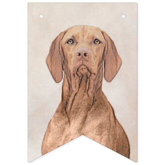Vizsla-Malerei - Niedliche Original Hunde Kunst Wimpelkette (Erste Fahne)