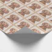 Vizsla Malerei - niedliche ursprüngliche Geschenkpapier (Ecke)
