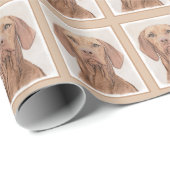 Vizsla Malerei - niedliche ursprüngliche Geschenkpapier (Rolleneckpunkt)