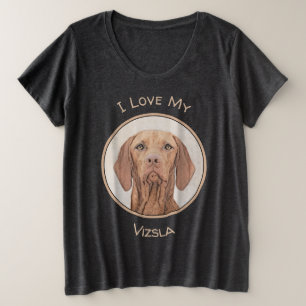 Vizsla Malerei - niedliche ursprüngliche Große Größe T-Shirt